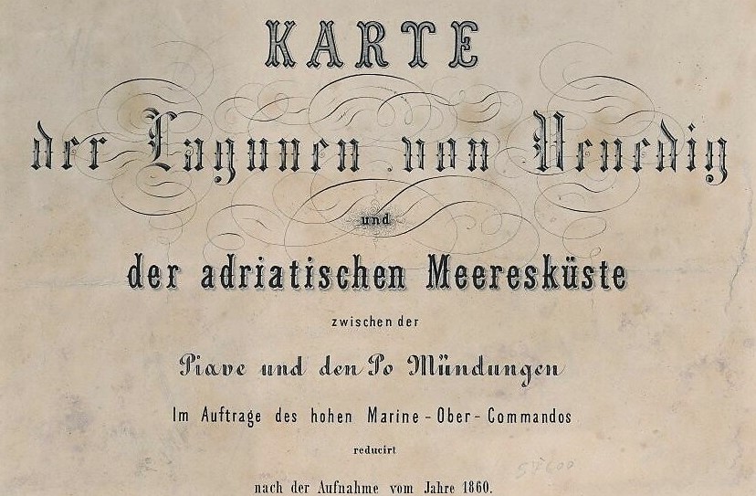 Karten der Lagune von Venedig - nach der Aufnahme von 1860 durch Tobias Oesterreicher