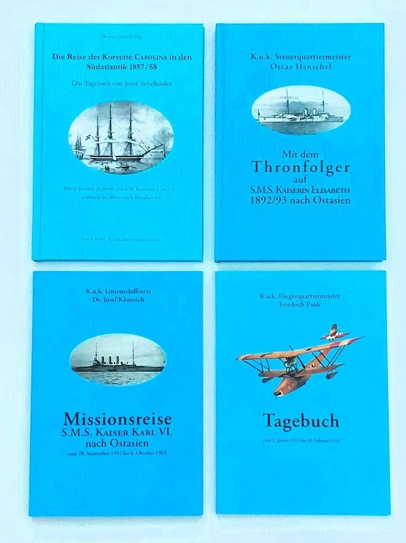 Legendär ist die „Blaue Reihe", in der Editionen von Tagebüchern und Reiseberichten von Angehörigen der k.k. und der k.u.k. Kriegsmarine erscheinen.